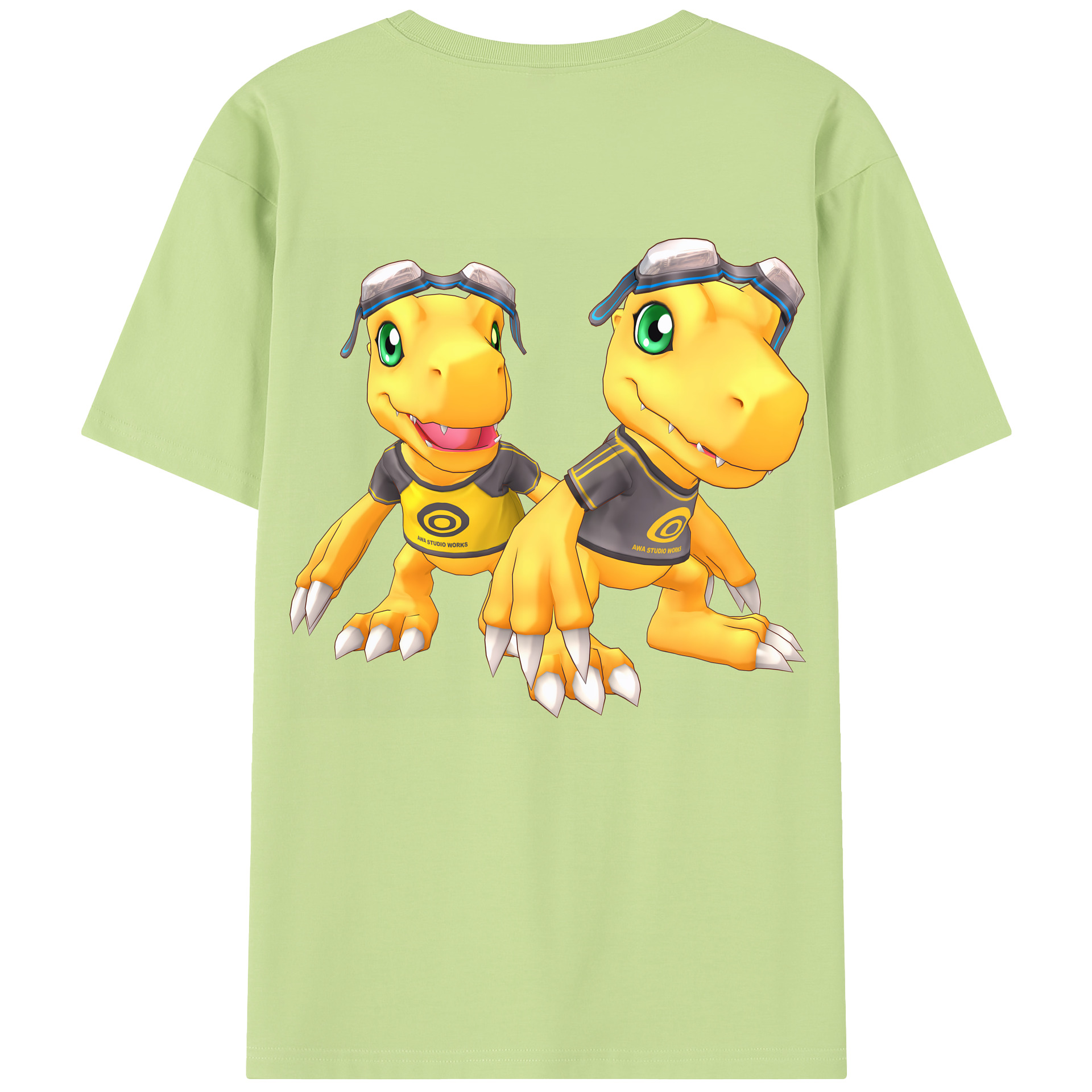 （画像用） Digimon デジタルモンスター/デジモン 綿100％半袖Tシャツ（背面プリント）